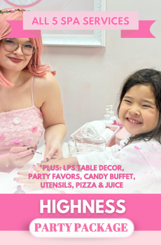 Little Princess Spa® highness party package